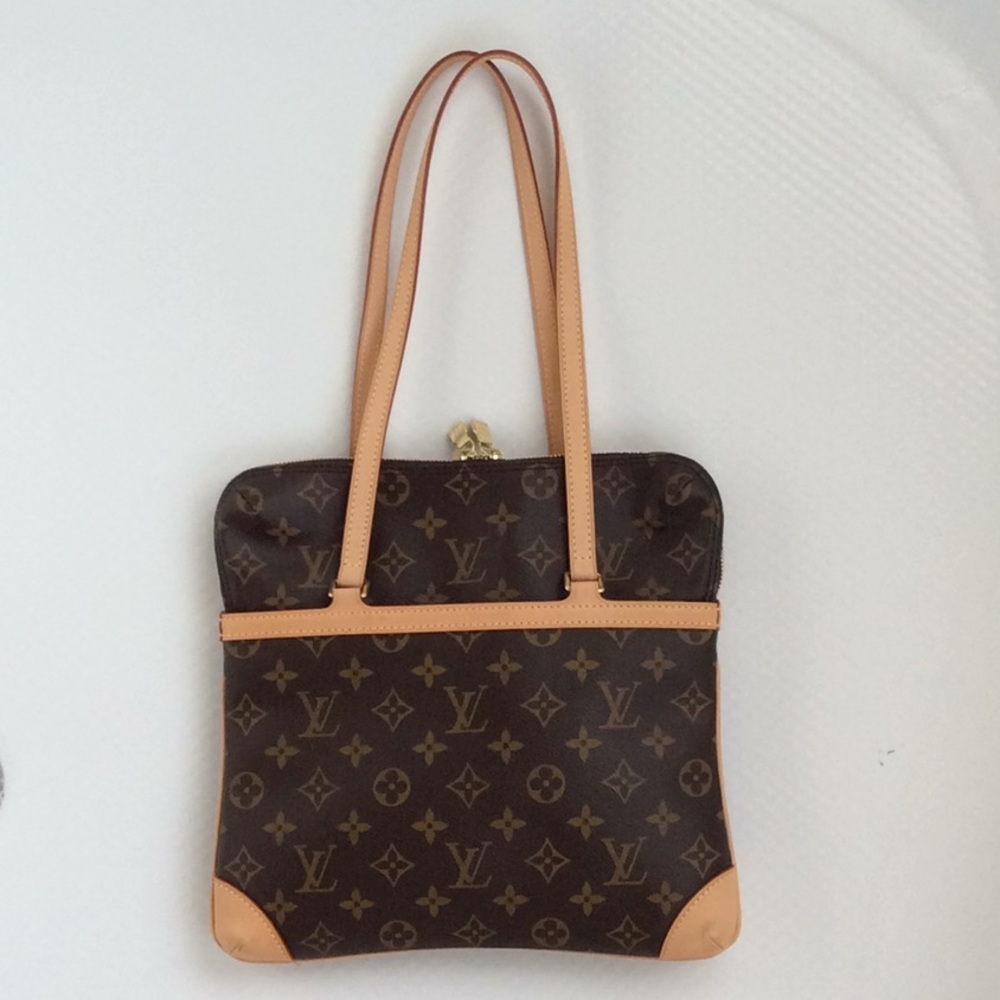 Louis Vuitton Brown Monogram Canvas Tote with Natural Vachetta Trim